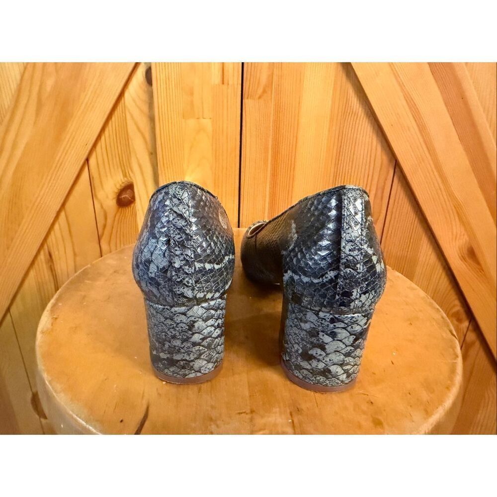 Talbots Isa Snakeskin block heel Women's Pumps size 6M Leather - Picture 4 of 8